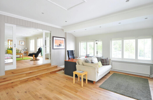 New hardwood flooring in a home